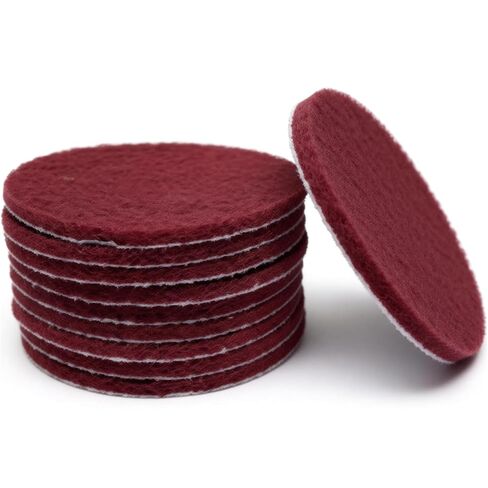 10 Pack 6 Inch Multipurpose Green Scrubber Scouring Pads Flocking Scuff Pads -Hoop and Loop Scuff Pads Conditioning Discs Polishing Pad for Furniture Automotive Cleaning, Rust Removal (240 Grit) in Saudi Arabia