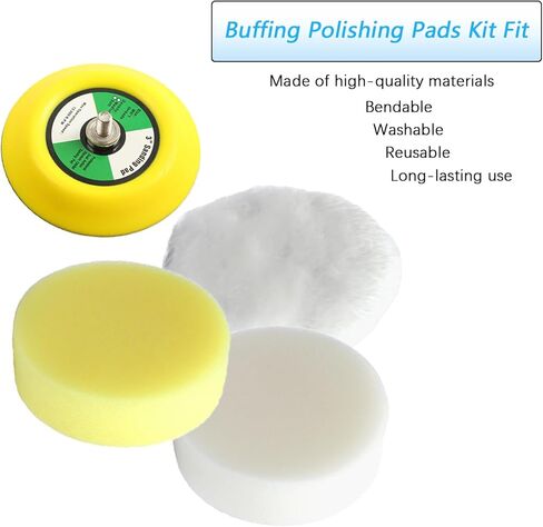 مجموعة وسادات التلميع مناسبة لأدوات ميلووكي الكهربائية 49-36-2438 M12 ملمع البقع/الصنفرة (غير متضمنة الملمع) in Kuwait