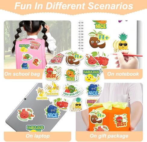 120 قطعة من ملصقات الخدش والشم للمراهقين، ملصقات مكافآت كبيرة ذات رائحة كريهة، ملصقات تحفيزية ممتعة مع كلمات إيجابية للطلاب والمعلمين ومخطط اللوازم المدرسية، 12 تصميمًا in Kuwait