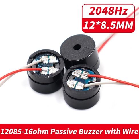 10PCS 12085 16R Passive Buzzer with Wire AC 12MMx8.5MM Resistance in Common Use Mini Piezo Buzzers in Saudi Arabia
