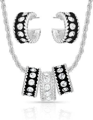 Montana Silversmiths Crystal Western Inspired Jewelry Set (First Light Crystal) in Saudi Arabia