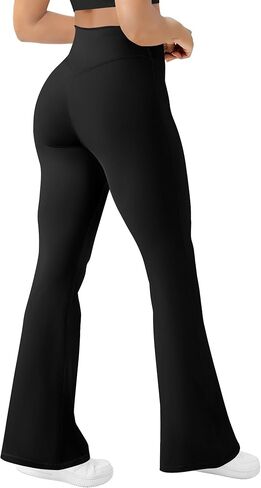 2 Pack Yoga Pants Women High Waisted Flare Leggings Bootcut Yoga Pants Set in Kuwait