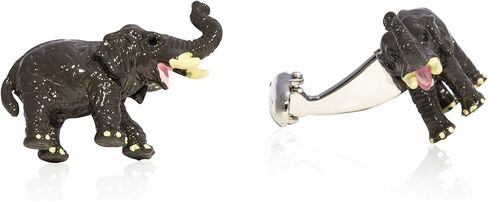 أزرار أكمام على شكل فيل أفريقي من Cuff-Daddy مع صندوق هدايا لعرض السفر in Kuwait