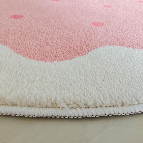 سجادة غرفة لعب الأطفال المستديرة من Poowe - سجادة حضانة بتصميم كوكي وردي لغرفة النوم - مجموعة وقت اللعب، سجادة التعلم والألعاب للفصل الدراسي، أفضل هدية استحمام للأطفال الرضع (مستدير 31.5 بوصة) in Kuwait