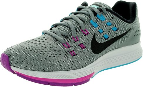 Nike Womens Zoom Structure 19 - رمادي بارد/أسود/فوشيا فلاش - 11.0 in Saudi Arabia