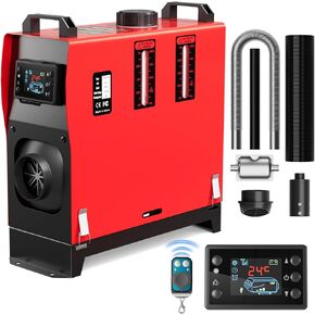 الكل في واحد سخان ديزل 12 فولت، سخان هواء ديزل محمول بقدرة 8 كيلو وات مع جهاز تحكم عن بعد، خزان سعة 1.32 جالون، مستوى وقود مرئي، تسخين سريع للمركبات الترفيهية والشاحنات والقوارب والسيارات (برتقالي) in Kuwait