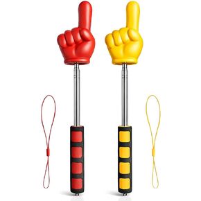 قطعتان من عصا مؤشر المعلم التليسكوبية - مؤشر إصبع قابل للتمديد للفصل الدراسي والعروض التقديمية - مؤشر يد ممتع للمدرسة الابتدائية والمعلمين (الأحمر والأصفر) in Kuwait