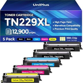 TN229XL Toner Cartridges 5 Pack (12900 Pages) Compatible with HL-L3280CDW MFC-L3780CDW for Brother TN229XL TN229 Toner Work with HL-L3220CDW L3295CDW L3300CDW L8245CDW MFC-L3720CDW L3765CDW L8395CDW in Kuwait