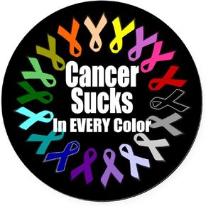 CafePress Cancer Sucks Circle 5.5 بوصة شاشة عرض مغناطيسية دائرية للسيارة in Kuwait