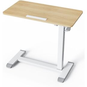 ETHU طاولة مزودة بعجلات، طاولة سرير طبية قابلة للتعديل مع صينية دوارة لطاولة إمالة 90 درجة، طاولة سرير المستشفى، مكتب كمبيوتر محمول قابل للطي بجانب السرير (جوز) in Kuwait