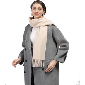وشاح temminc للجنسين 100% من الكشمير للرجال والنساء أوشحة شتوية دافئة، وشاح بحواف مهدبة، هدية متعددة الألوان... in Kuwait