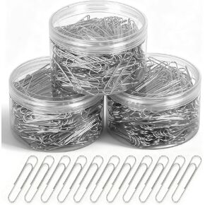 Jumbo Paper Clips, 1200 Pcs Large Paper Clips 2 inch, Silver Smooth Paperclips for Office Supplies in Saudi Arabia