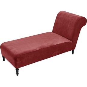 Velvet Chaise Lounge Cover Indoor Armless Chaise Slipcover Luxury High Stretch Ultra Soft Lounge Chair Covers Modern Machine Washable Chair Cover for Living Room Bedroom Furniture, Deep Blue in Saudi Arabia