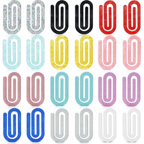 12 Pcs Jumbo Acrylic Paper Clips, 4"x2" Large Plastic Paper Clips, Bright Colors, Classroom & Office Supplies, Back to School Gifts for Teachers & Students, Desk Org & DIY Charms & Accents & Bookmarks in Saudi Arabia
