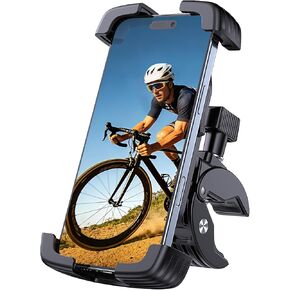 Bike Phone Holder Mount, Motorcycle Phone Mount, 360° Adjustable Phone Holde Mount for Bike and Motorcycle, Shockproof & Anti-Shake Design, Fits 4.7–7" Smartphones (Black) in Saudi Arabia