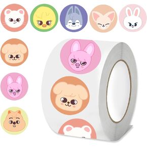 200PCS SK-Z Sticker Rolls, Self-Adhesive Cute Stickers, Seal Stickers Labels Rolls for Packaging, Envelopes, Water Bottles, Laptops, Stray Fans in Kuwait
