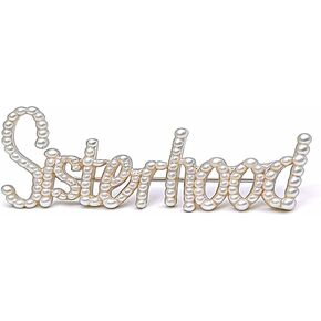 Greek Sorority Women Jewelry Simulated Pearl Letter Sisterhood Brooch Pin Big Little Sisterhood Group Gift Fashion in Saudi Arabia