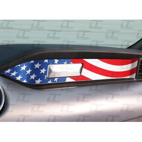 مجموعة ملصقات لتزيين لوحة ركاب العلم الأمريكي من شركة ديكال كونسيبتس - (يناسب موستانج 2015-2023) (أسود-أبيض) in Kuwait