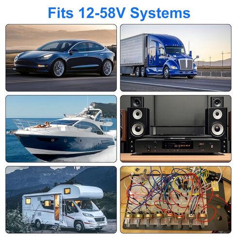 مجموعة متنوعة من الصمامات AMI/Midi 18 قطعة من TSV، 12 فولت - 58 فولت صمامات عالية التيار مطلية بالنحاس لسيارة شاحنة قارب، 30A، 40A، 50A، 60A، 80A، 100A، 125A، 150A، 175A in Kuwait