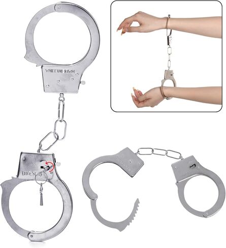5Pcs Police Costume Accessories for Adults, Police Hat Badge Handcuffs Sunglasses Walkie Talkies Set, Cop Costume Accessories for Halloween Carnival Pretend Play in Saudi Arabia