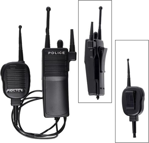 5Pcs Police Costume Accessories for Adults, Police Hat Badge Handcuffs Sunglasses Walkie Talkies Set, Cop Costume Accessories for Halloween Carnival Pretend Play in Saudi Arabia