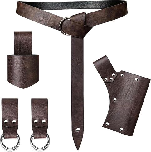 إكسسوارات تنكرية لحزام القرون الوسطى تنورة عصر النهضة للتنزه سيرًا على الأقدام وحزام الفايكنج وحزام السيف والضفدع وحافظة الهالوين التأثيرية in Kuwait