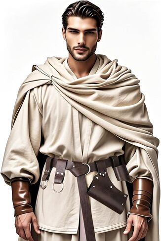 إكسسوارات تنكرية لحزام القرون الوسطى تنورة عصر النهضة للتنزه سيرًا على الأقدام وحزام الفايكنج وحزام السيف والضفدع وحافظة الهالوين التأثيرية in Kuwait