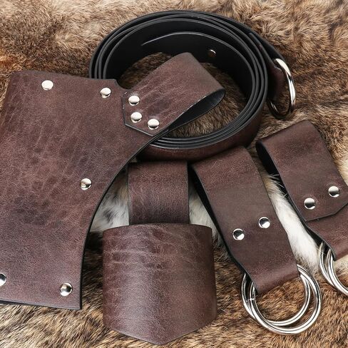 إكسسوارات تنكرية لحزام القرون الوسطى تنورة عصر النهضة للتنزه سيرًا على الأقدام وحزام الفايكنج وحزام السيف والضفدع وحافظة الهالوين التأثيرية in Kuwait