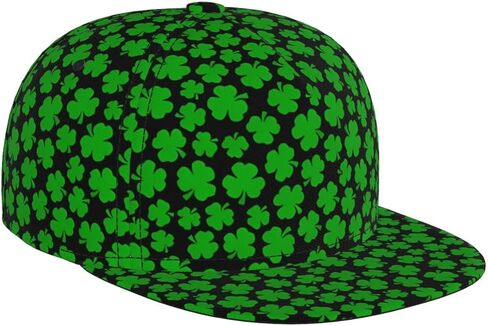 St Patrick's Day Snapback Hat for Men Women, Adjustable Green Baseball Cap, Casual Street Style Holiday Headwear in Saudi Arabia