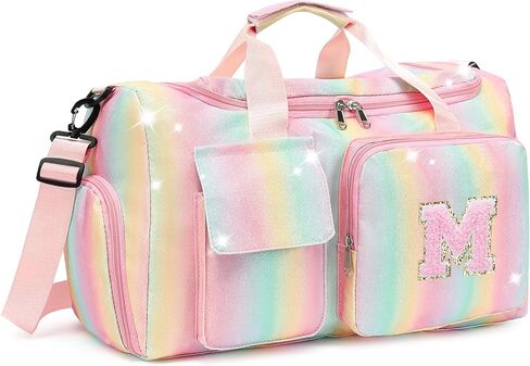 هدية عيد ميلاد للفتيات المراهقات، أشياء عصرية، حقيبة دفل للسفر للأطفال، حقيبة رياضية أولية للفتيات مع حجرة للأحذية، حقائب شخصية لعطلة نهاية الأسبوع باللون الوردي K in Kuwait