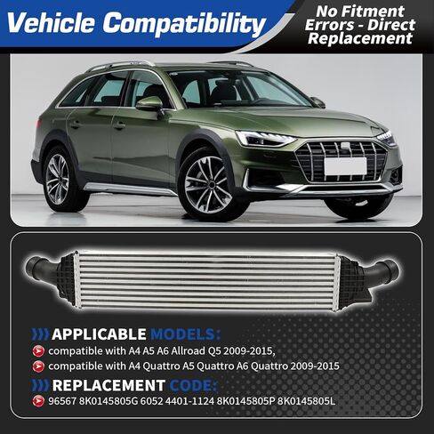 مبرد داخلي متوافق مع A4/A5/A6/Q5/A6 Quattro 2009-2015 2.0L AU3012101 8K0145805P 8K0145805L in Saudi Arabia