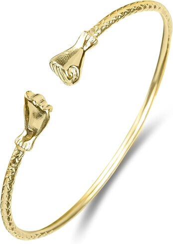 Solid .925 Sterling Silver Bangle Cuff Bracelet Large For Women Jewelry Stretch Bracelets Friendship Gift Birthday Gifts West Indian Bangle Fist Ends - 1 piece in Saudi Arabia