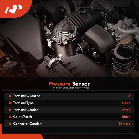 A-Premium Fuel Pressure Sensor [3 Pins] Compatible with Volkswagen Jetta 2015, Passat 2012-2015, Golf/Golf SportWagen/Beetle 2015 & Audi A3 2015-2016, 2.0L in Saudi Arabia