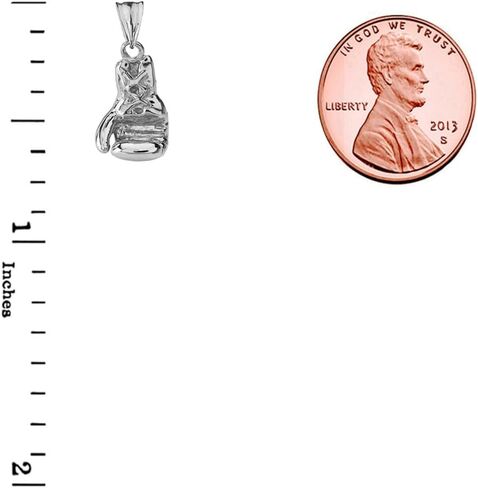 قفاز ملاكمة ثلاثي الأبعاد جميل بقلادة رياضية من الفضة الإسترليني الصلبة in Saudi Arabia