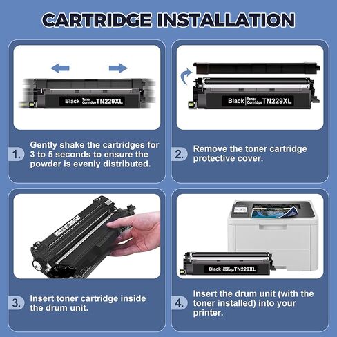 TN229XL Toner Cartridges 5 Pack (12900 Pages) Compatible with HL-L3280CDW MFC-L3780CDW for Brother TN229XL TN229 Toner Work with HL-L3220CDW L3295CDW L3300CDW L8245CDW MFC-L3720CDW L3765CDW L8395CDW in Kuwait