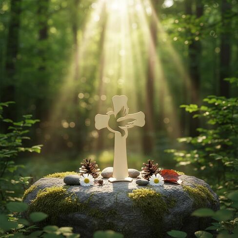 LUOZZY 10pcs Baptism Wood Cross Figurine with Base Wooden Cross for Table Centerpieces Small Baptism Decor Rustic Standing Cross for Communion Decor in Saudi Arabia