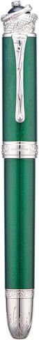 قلم حبر مكبس HONG DIAN N25، تصميم منحوت مجسم على شكل ثعبان رفيع مع مجموعة حافظة معدنية (أخضر زمردي) in Kuwait