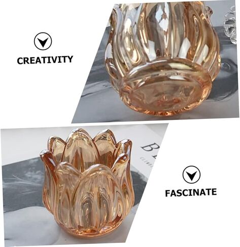 2pcs Desktop Tulip Medieval Candle Holder Glass Votive Candle Holder Wedding Candlestick Candle Holders Glass Candle Holders Decorate The Flowers Tea Candle Cup in Saudi Arabia