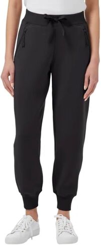 KIRKLAND Signature Women's Moisture Wicking Relaxed Fit Active Jogger Pant (US, Alpha, Large, Regular, Regular, Black) in Saudi Arabia