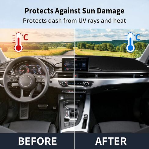غطاء داش مناسب لسيارة Toyota Camry 2007 2008 2009 2010 2011، غطاء لوحة القيادة من الشمس وسادة مخصصة مناسبة لحماية لوحة القيادة من الأشعة فوق البنفسجية والشقوق والبهتان (أسود) in Saudi Arabia