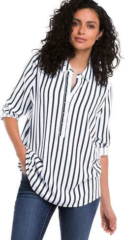 ellos Plus Size Button Placket Popover Tunic in Saudi Arabia