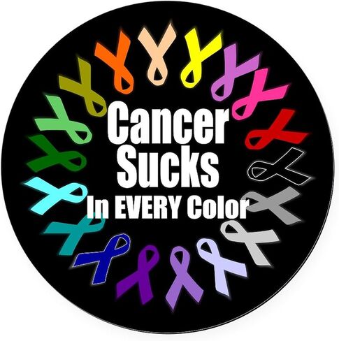 CafePress Cancer Sucks Circle 5.5 بوصة شاشة عرض مغناطيسية دائرية للسيارة in Kuwait