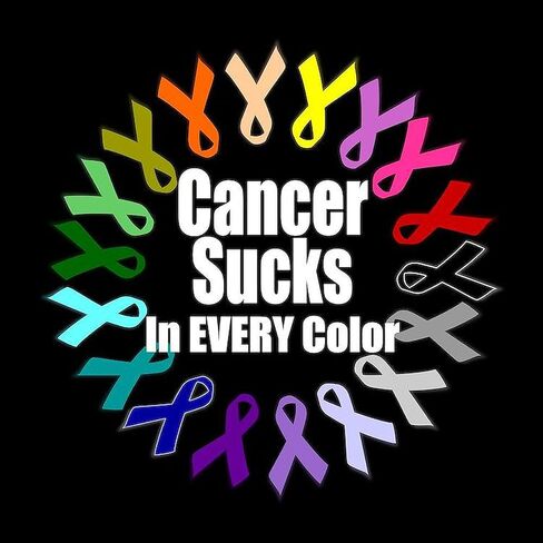 CafePress Cancer Sucks Circle 5.5 بوصة شاشة عرض مغناطيسية دائرية للسيارة in Kuwait