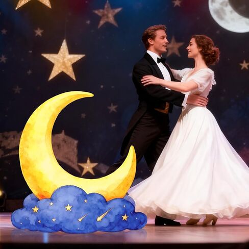 كبير الهلال القمر قطع من الورق المقوى الزينة 3.3 قدم القمر الوقوف خلفية الذهب الأزرق النجوم ليلة حزب صور الدعائم لعيد ميلاد الزفاف عيد مبارك العودة للوطن فيلم ليلة استحمام الطفل in Kuwait