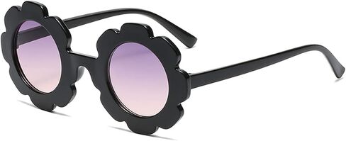 Kids Round Flower Sunglasses Girl flower Shaped Sunglasses Cute Kids Eyewear for Pool Beach Outdoor Age 2-10 Years in Saudi Arabia