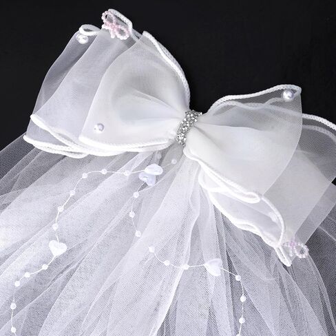 Girls First Communion Veil Catholic First Communion Dresses with Pearls for Communion Day in Kuwait