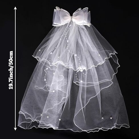 Girls First Communion Veil Catholic First Communion Dresses with Pearls for Communion Day in Kuwait
