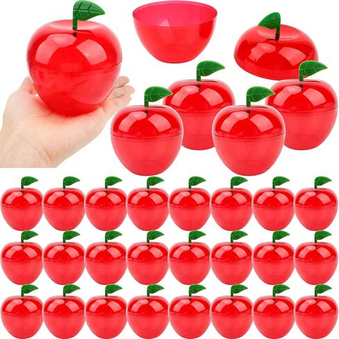 30 عبوة من حاوية التفاح الكبيرة البلاستيكية حاوية التفاح الأحمر لتقدير المعلم كهدية عيد الحب لتزيين حفلات عيد الميلاد in Kuwait