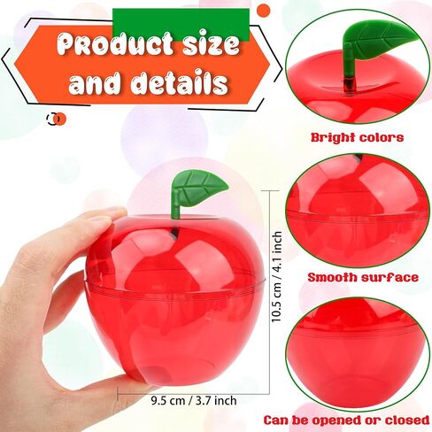 30 عبوة من حاوية التفاح الكبيرة البلاستيكية حاوية التفاح الأحمر لتقدير المعلم كهدية عيد الحب لتزيين حفلات عيد الميلاد in Kuwait
