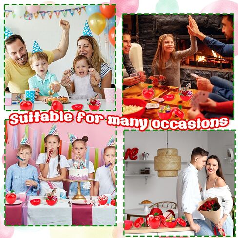 30 عبوة من حاوية التفاح الكبيرة البلاستيكية حاوية التفاح الأحمر لتقدير المعلم كهدية عيد الحب لتزيين حفلات عيد الميلاد in Kuwait